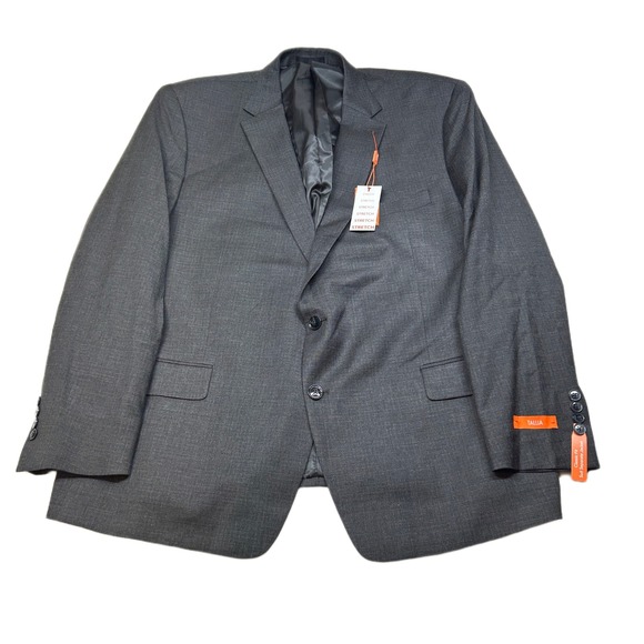 Tallia‎ Suit Jacket 50R 50 Dark Gray Stretch Classic Fit $360 NEW - Picture 1 of 12
